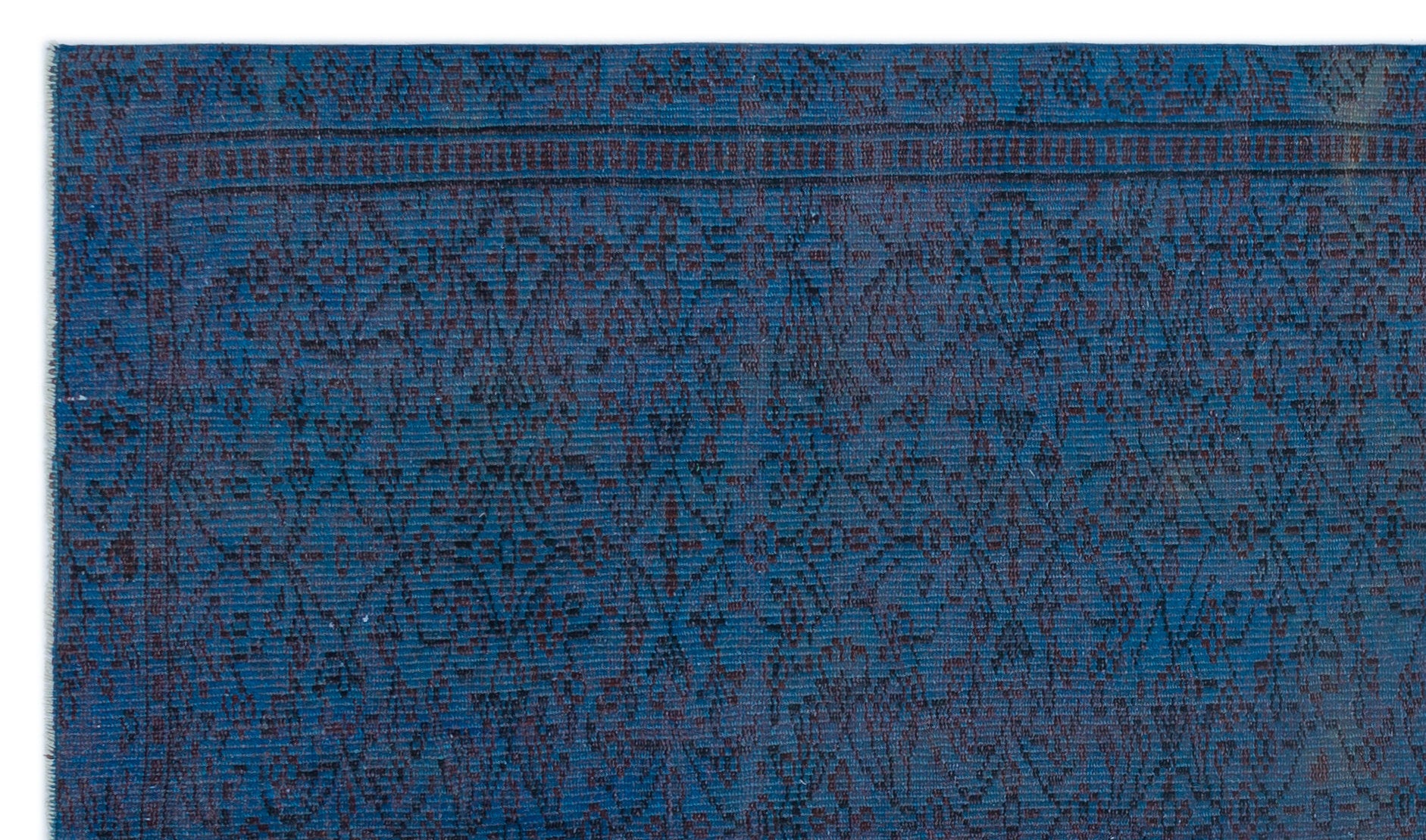 Atina Mavi Eskitme Yün El Dokuma Halısı 151 x 268 Apex Unique