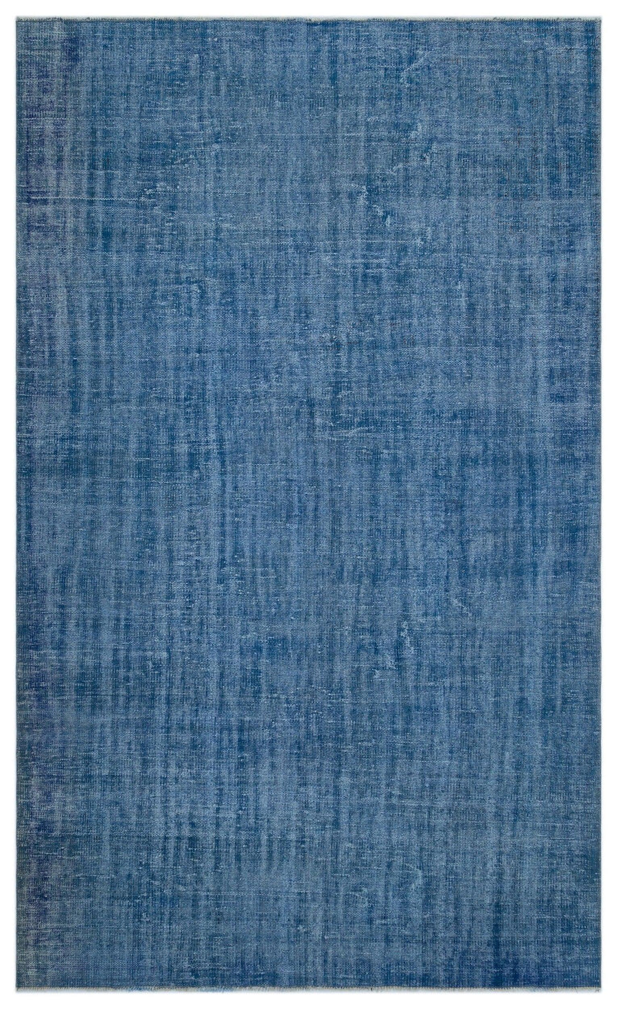 Solid Blue Hand-Woven Wool Rug with Non-Slip Back 195x321 cm (6'5" x 10'6") – in the hallway