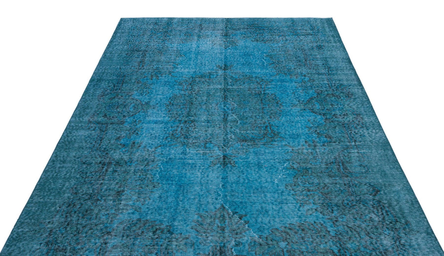 Antrasit Lacivert Bohem Eskitme Yün Halı 183x277