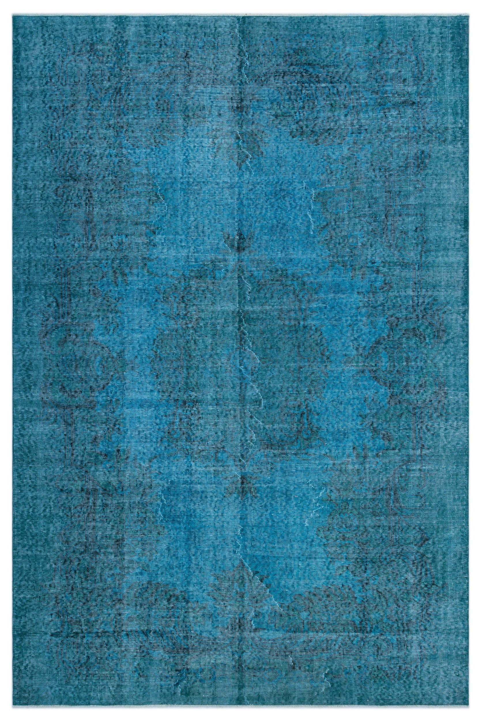 Atina Turkuaz Eskitme Yün El Dokuma Halısı 183 x 277 Apex Unique