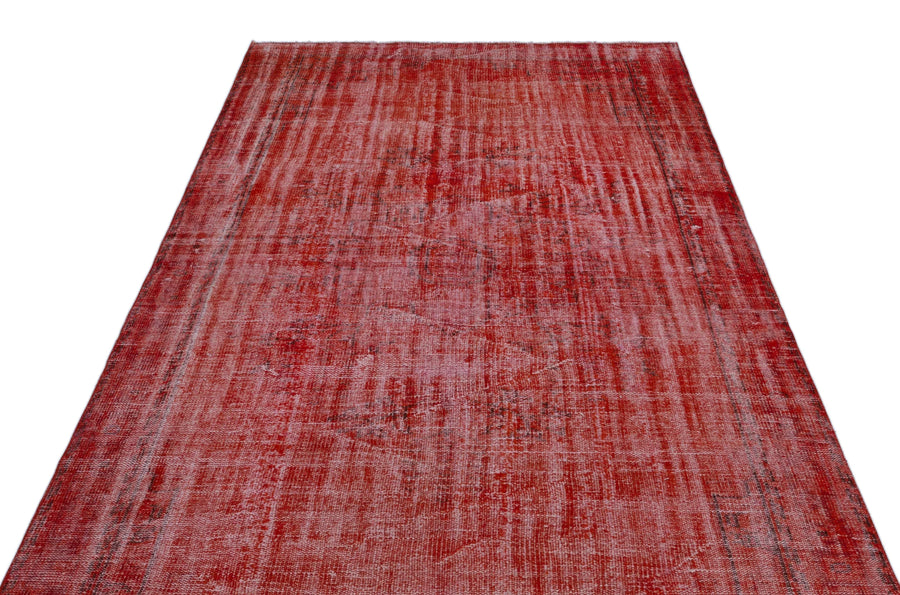 Kırmızı Anadolu Geometrik Modern Yün Halı 159x282 - Özel Seri