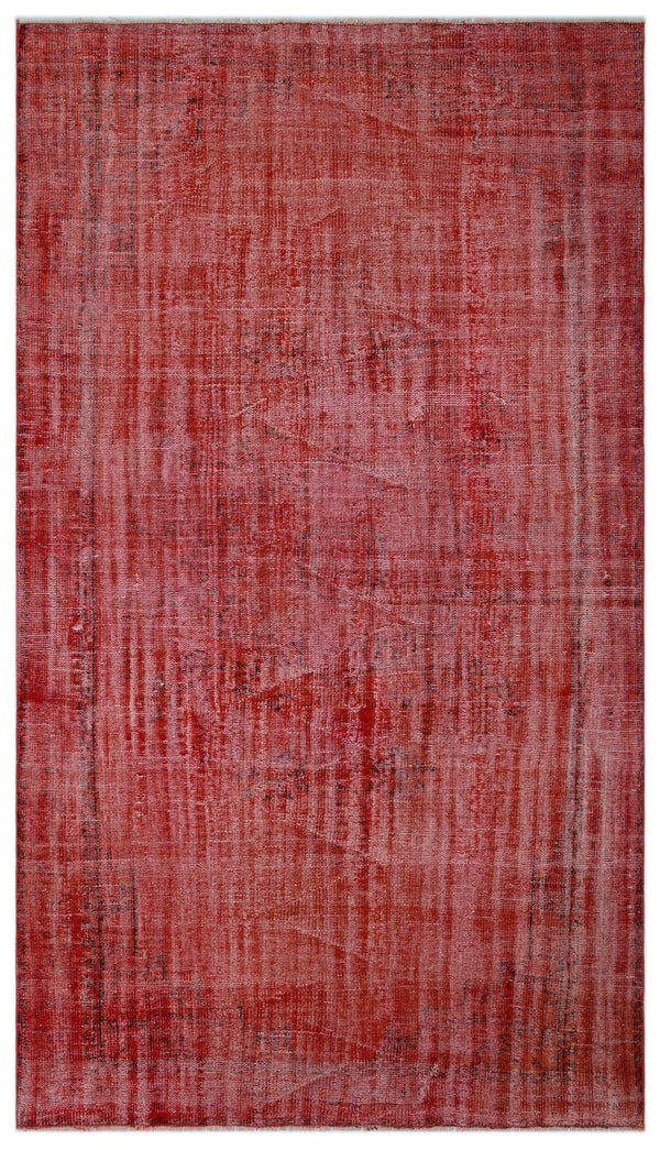 Kırmızı Anadolu Geometrik Modern Yün Halı 159x282 - Özel Seri