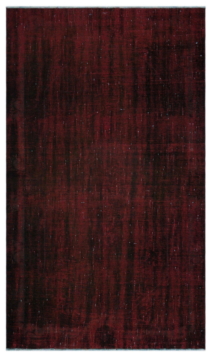 Solid Burgundy Red Hand-Knotted Wool Rug 166x280 cm (5'5" x 9'2") – in the hallway