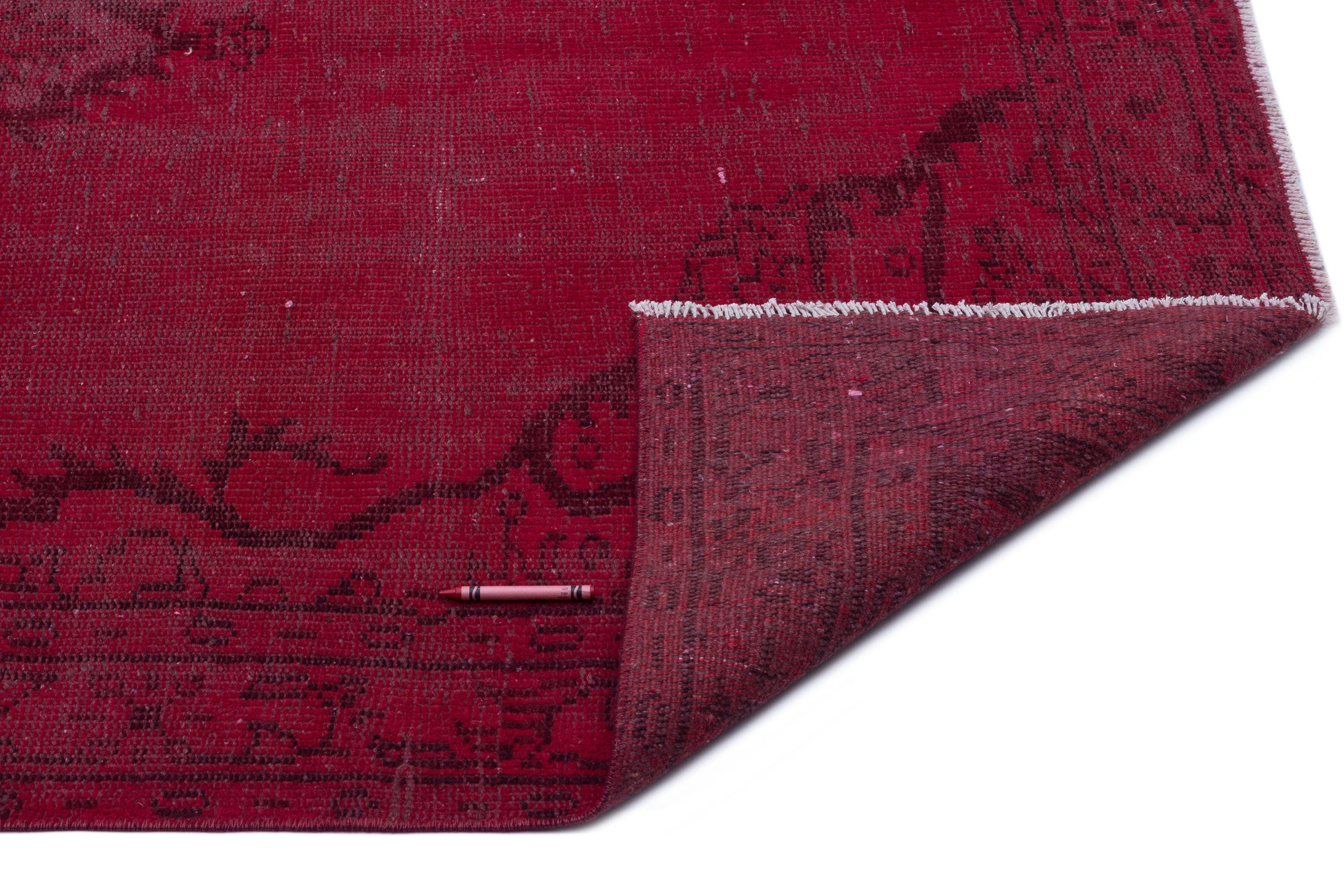 Atina Kırmızı Eskitme Yün El Dokuma Halısı 150 x 273 Apex Unique