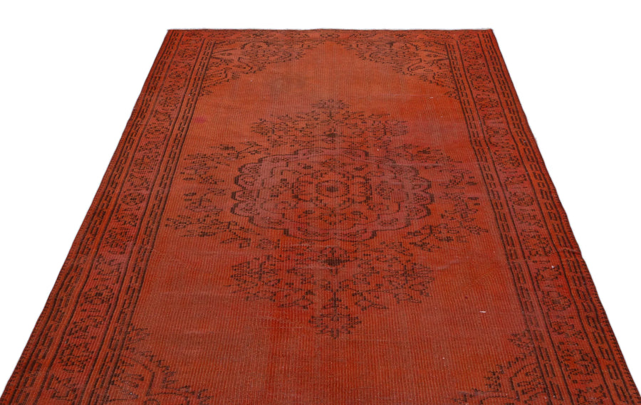 Turuncu Bohem Eskitme Yün Halı 156x256