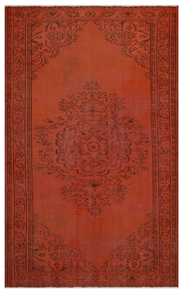 Turuncu Bohem Eskitme Yün Halı 156x256