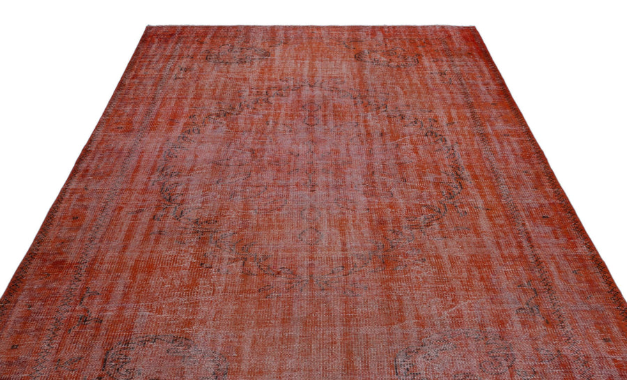 Turuncu Bohem Eskitme Yün Halı 197x308