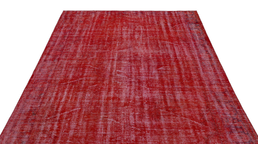Kırmızı Anadolu Eskitme Geometrik Yün Halı 180x283 - Özel Seri