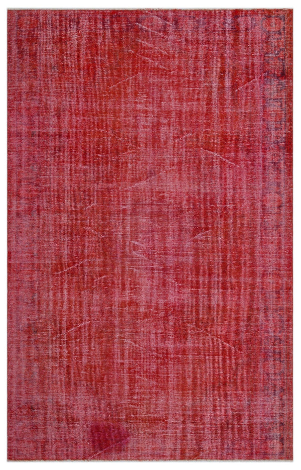 Kırmızı Anadolu Eskitme Geometrik Yün Halı 180x283 - Özel Seri