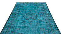 Turquoise & Grey Medallion Hand-Knotted Rug 182x295 cm (6' x 9'8")