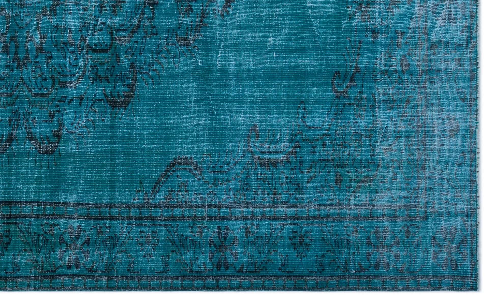 Atina Turkuaz Eskitme Yün El Dokuma Halısı 182 x 300 Apex Unique