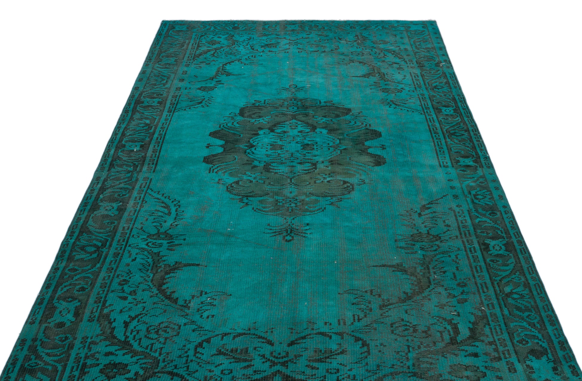 Atina Turkuaz Eskitme Yün El Dokuma Halısı 166 x 285 Apex Unique