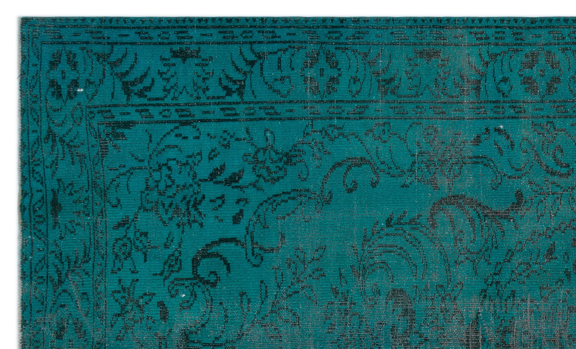 Atina Turkuaz Eskitme Yün El Dokuma Halısı 178 x 296 Apex Unique