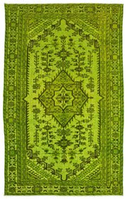 Yeşil Anadolu Bohem Geometrik Yün Halı 178x290 - Özel Seri