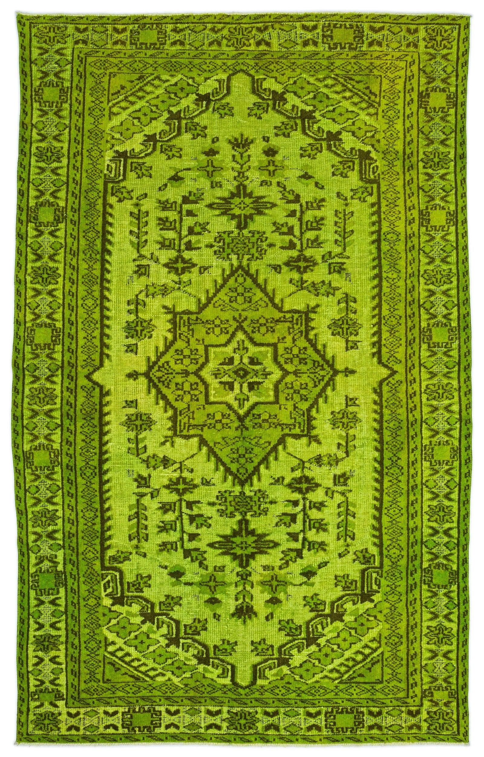 Yeşil Anadolu Bohem Geometrik Yün Halı 178x290 - Özel Seri