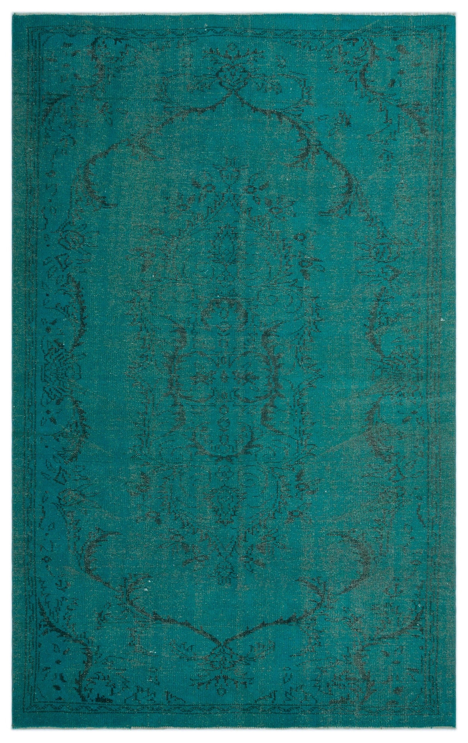 Atina Turkuaz Eskitme Yün El Dokuma Halısı 164 x 265 Apex Unique