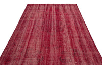 Abstract Red and Grey Hand-Knotted Wool Area Rug 187x308 cm (6'2" x 10'1")