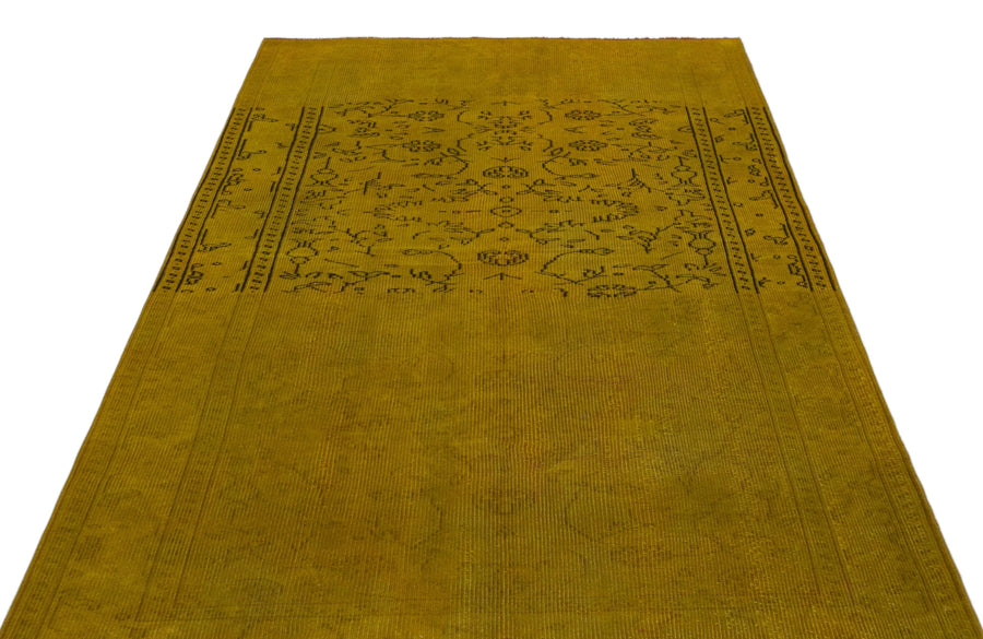 Sarı Anadolu Bohem Eskitme Yün Halı 160x243 - Özel Seri