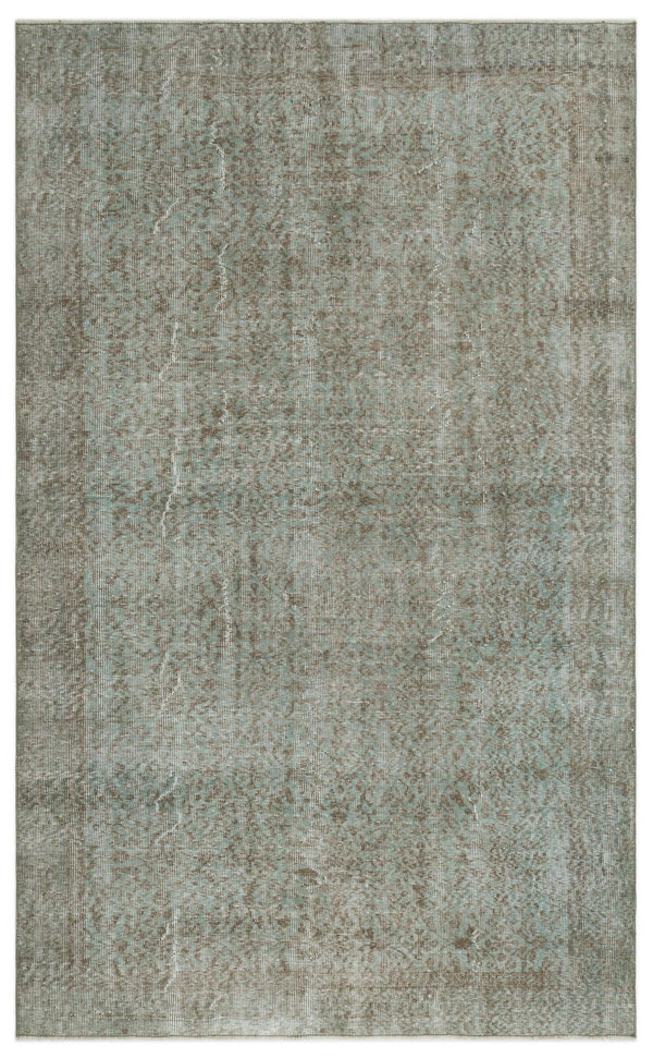 Yeşil Bohem Eskitme Yün Halı 160x265