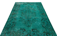 Türkiser Orientteppich mit anthrazit Medaillon 173x268 cm