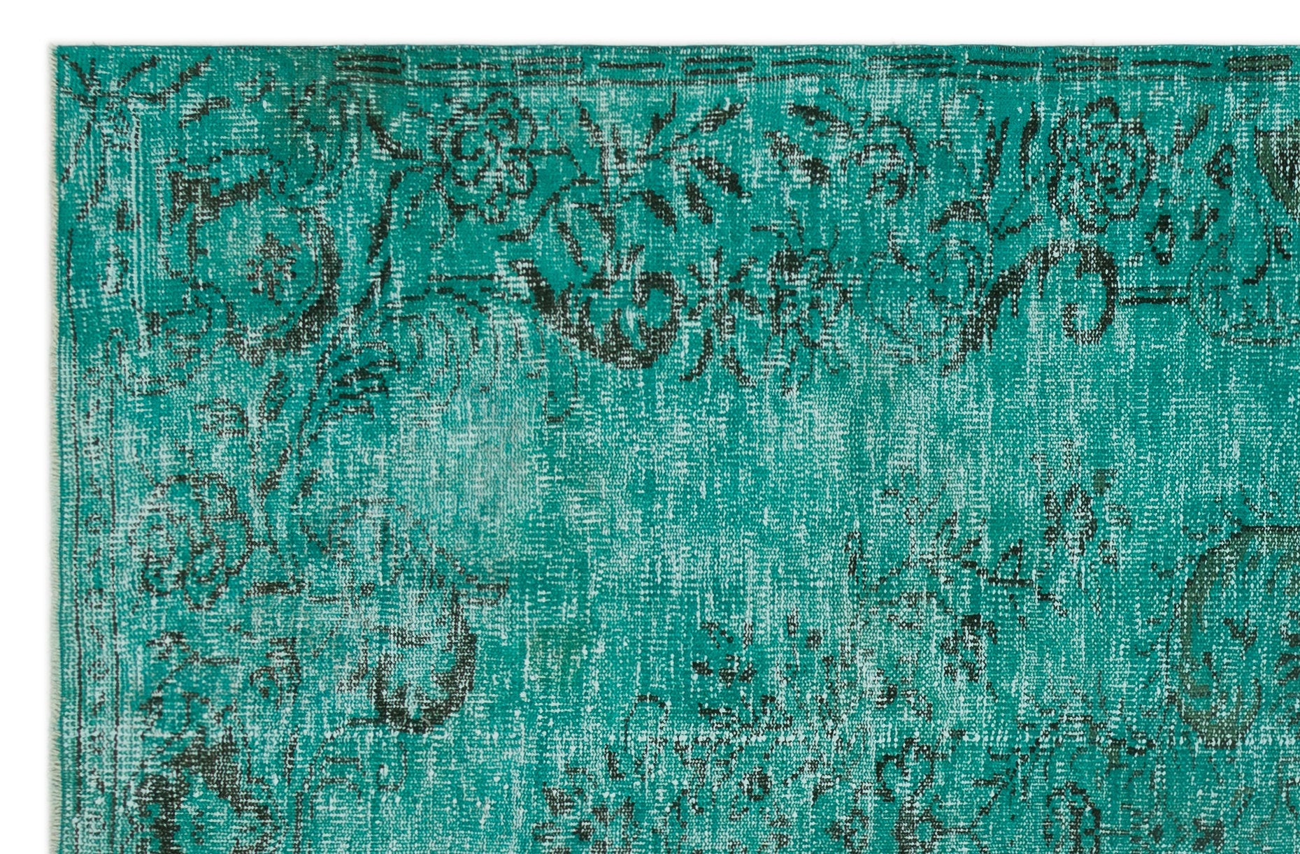 Atina Turkuaz Eskitme Yün El Dokuma Halısı 173 x 268 Apex Unique