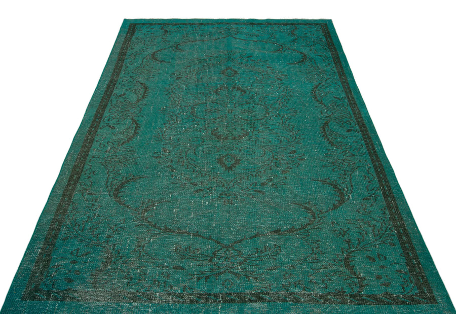 Yeşil Bohem Eskitme Yün Halı 160x262