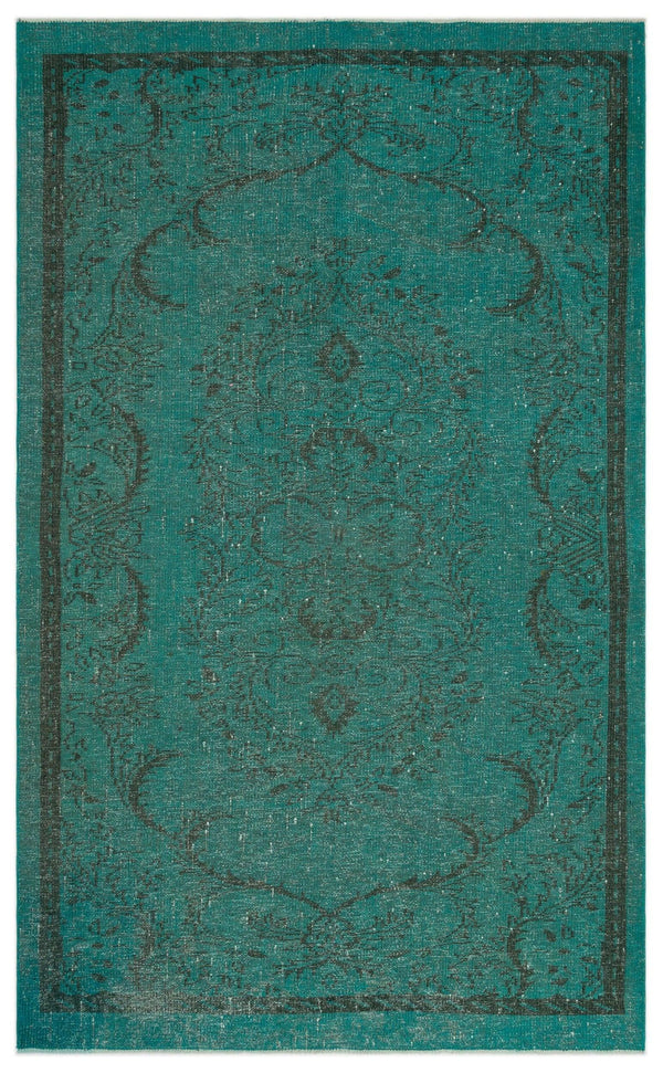 Yeşil Bohem Eskitme Yün Halı 160x262
