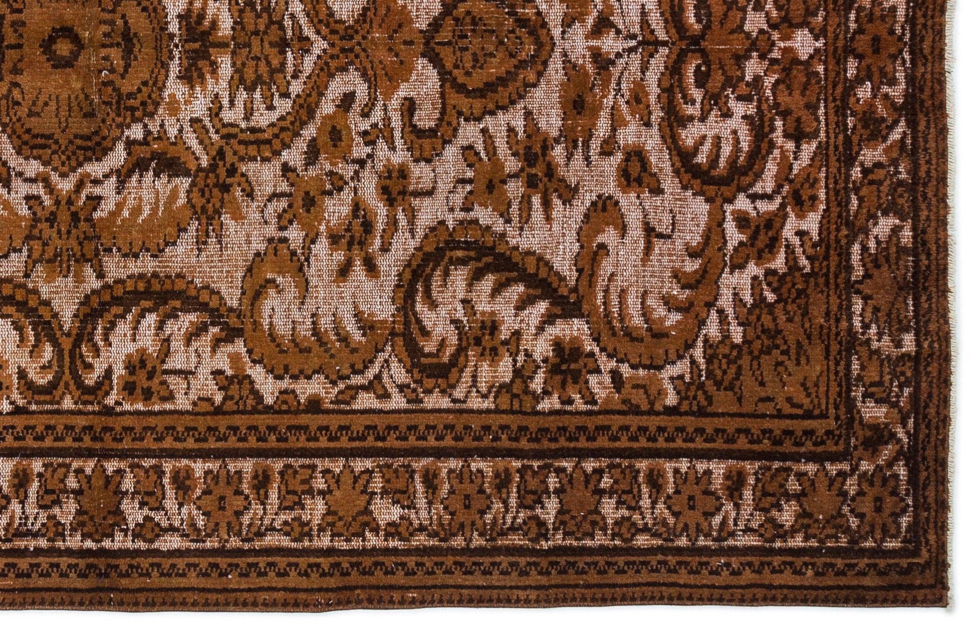 Bej Krem Anadolu Çiçekli Yün Halı 170x254 - Özel Seri
