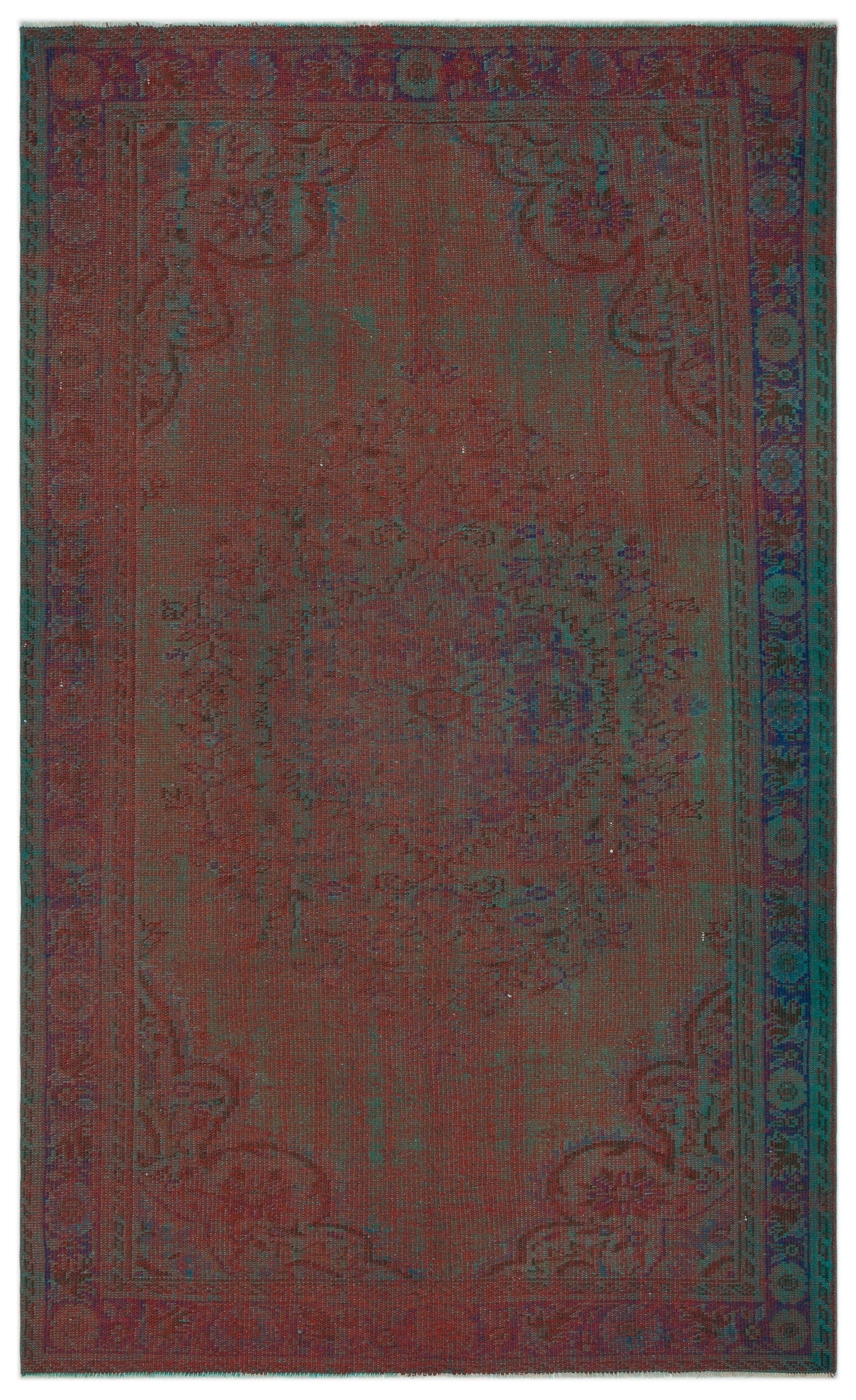 Atina Kahverengi Eskitme Yün El Dokuma Halısı 170 x 273 Apex Unique