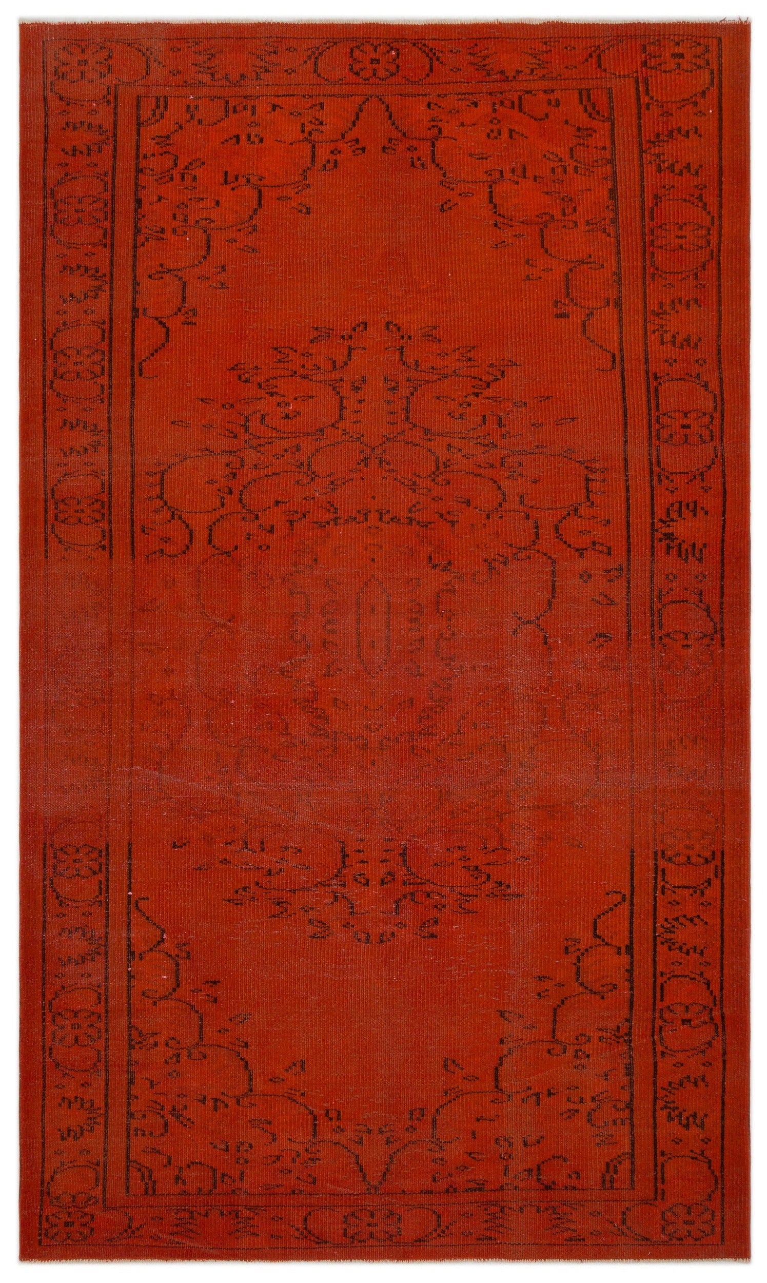 Atina Kırmızı Eskitme Yün El Dokuma Halısı 158 x 261 Apex Unique