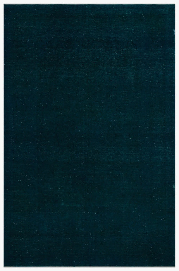 Antrasit Lacivert Eskitme Modern Yün Halı 285x440
