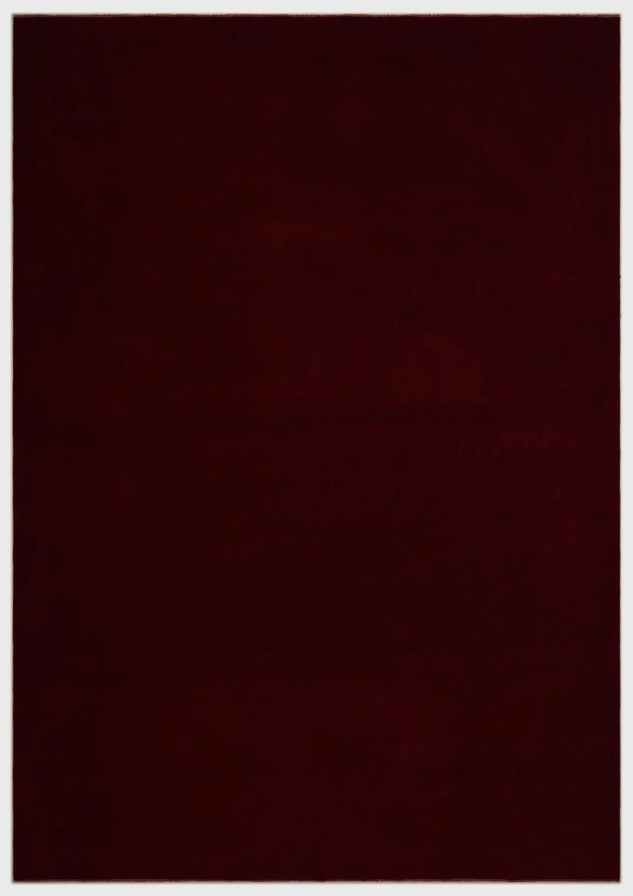 Modern Burgundy Hand-Knotted Wool Rug with Soft Pile 311x440 cm (10'2" x 14'5") – in the living room