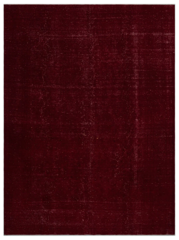 Kırmızı Eskitme Modern Yün Halı 288x396
