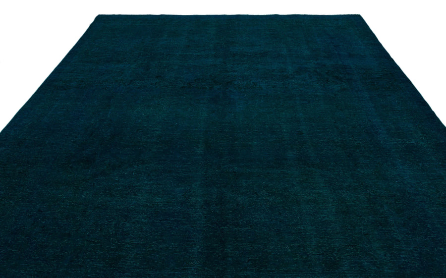 Lacivert Yeşil Eskitme Modern Yün Halı 279x420