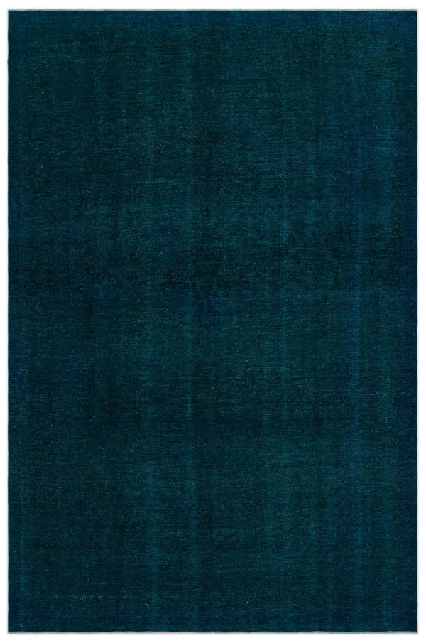 Lacivert Yeşil Eskitme Modern Yün Halı 279x420