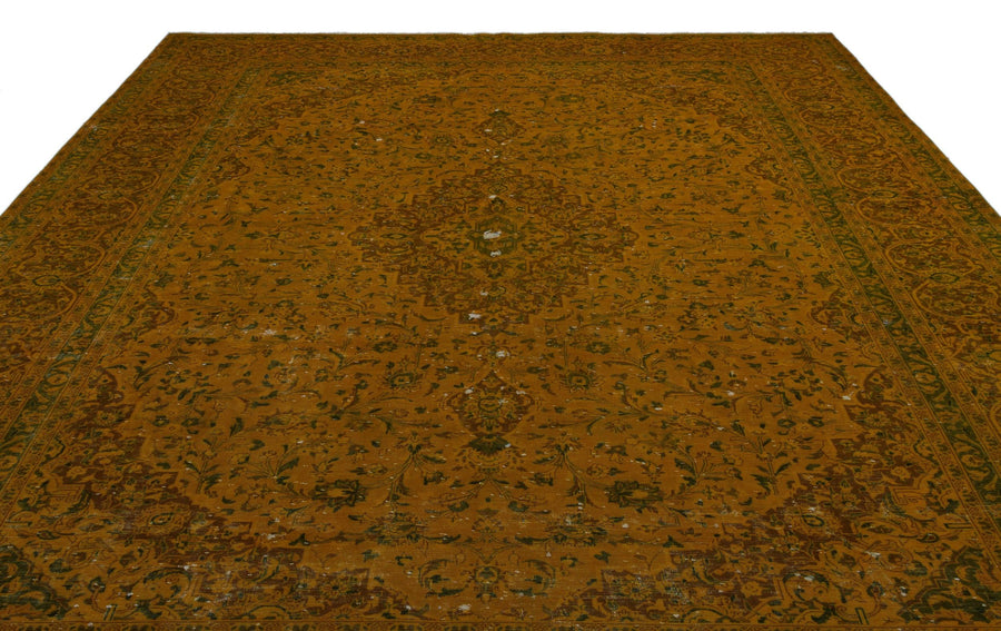 Sarı Eskitme Klasik Yün Halı 305x413