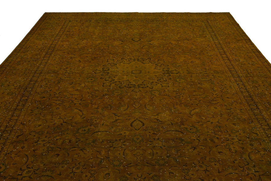 Sarı Eskitme Klasik Yün Halı 294x406