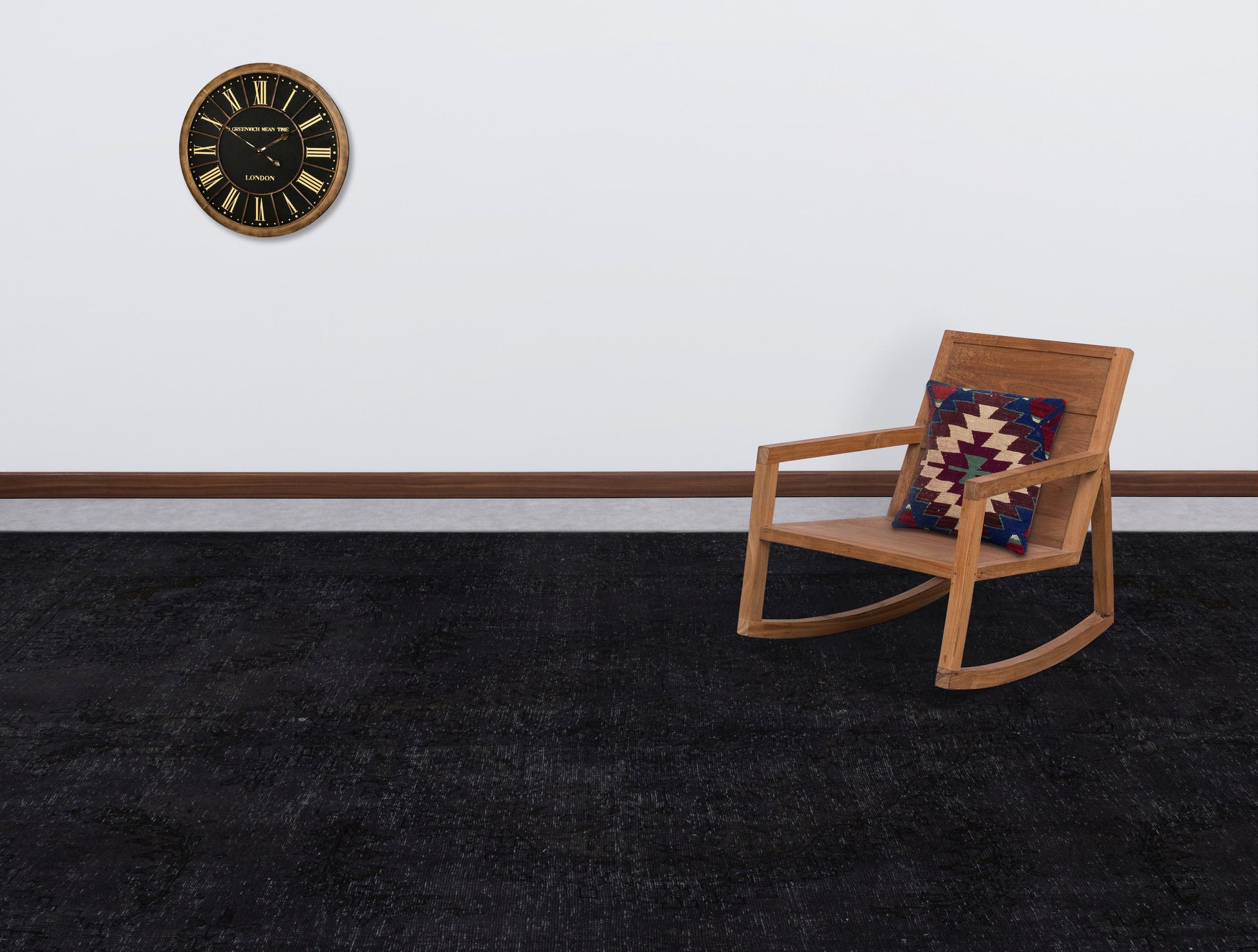 Epir Siyah Eskitme Yün El Dokuma Halısı 285 x 365 Apex Unique