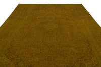 Green Medallion Turkish Hand-Knotted Wool Rug 282x431 cm (9'3" x 14'2")