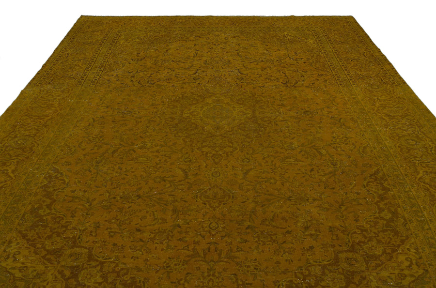 Sarı Eskitme Klasik Yün Halı 282x431