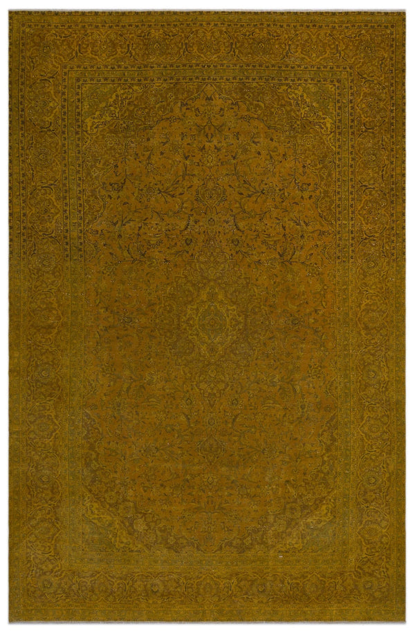 Sarı Eskitme Klasik Yün Halı 282x431