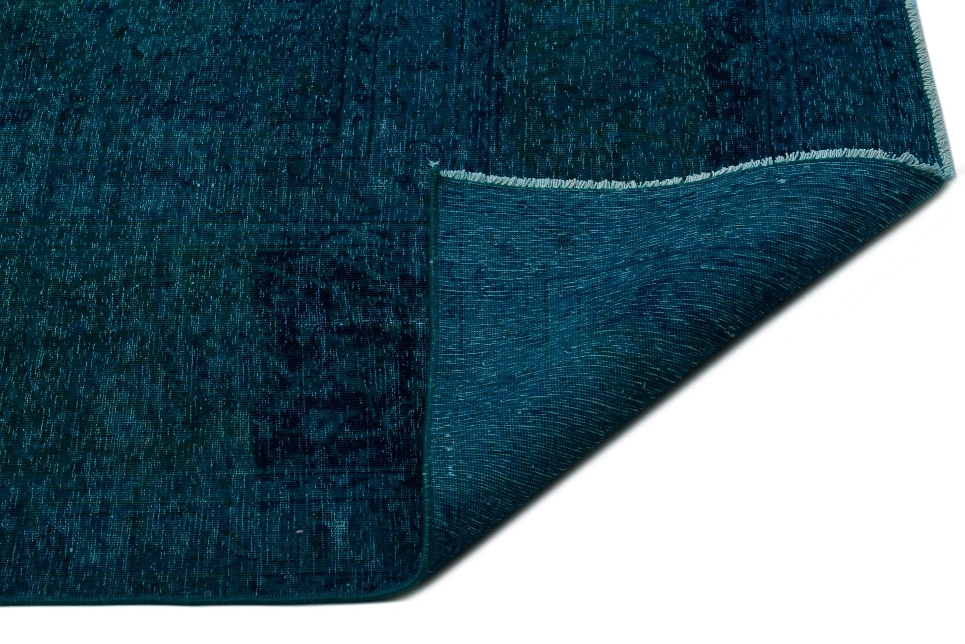 Lacivert Eskitme Modern Yün Halı 295x390