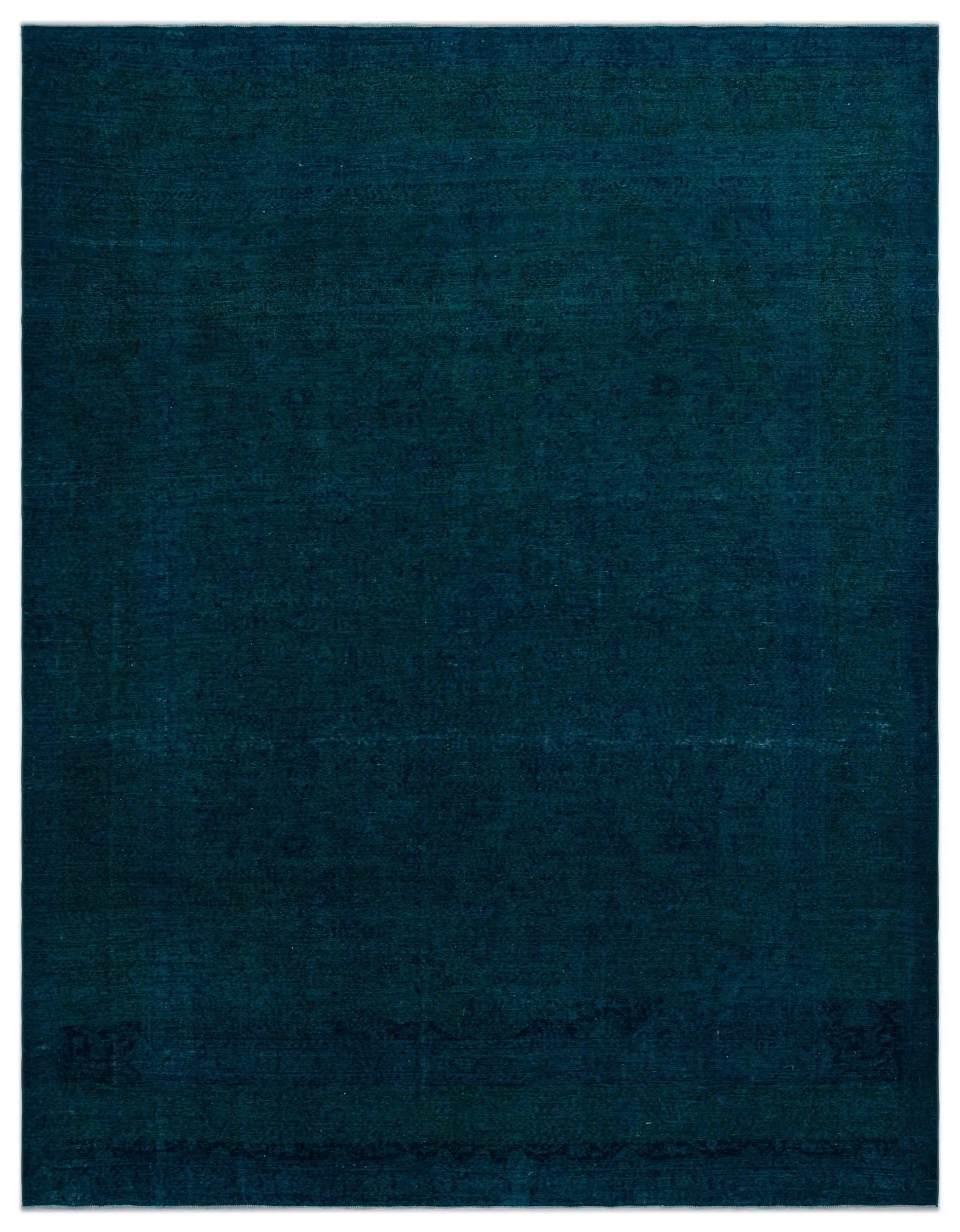 Lacivert Eskitme Modern Yün Halı 295x390