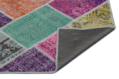 Iskece Bej Patchwork Yün El Dokuma Halısı 080 x 150 Apex Unique