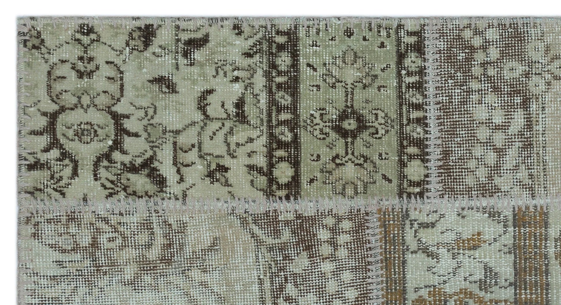 Bej Anadolu Bohem Eskitme Yün Halı 80x150 - Özel Seri