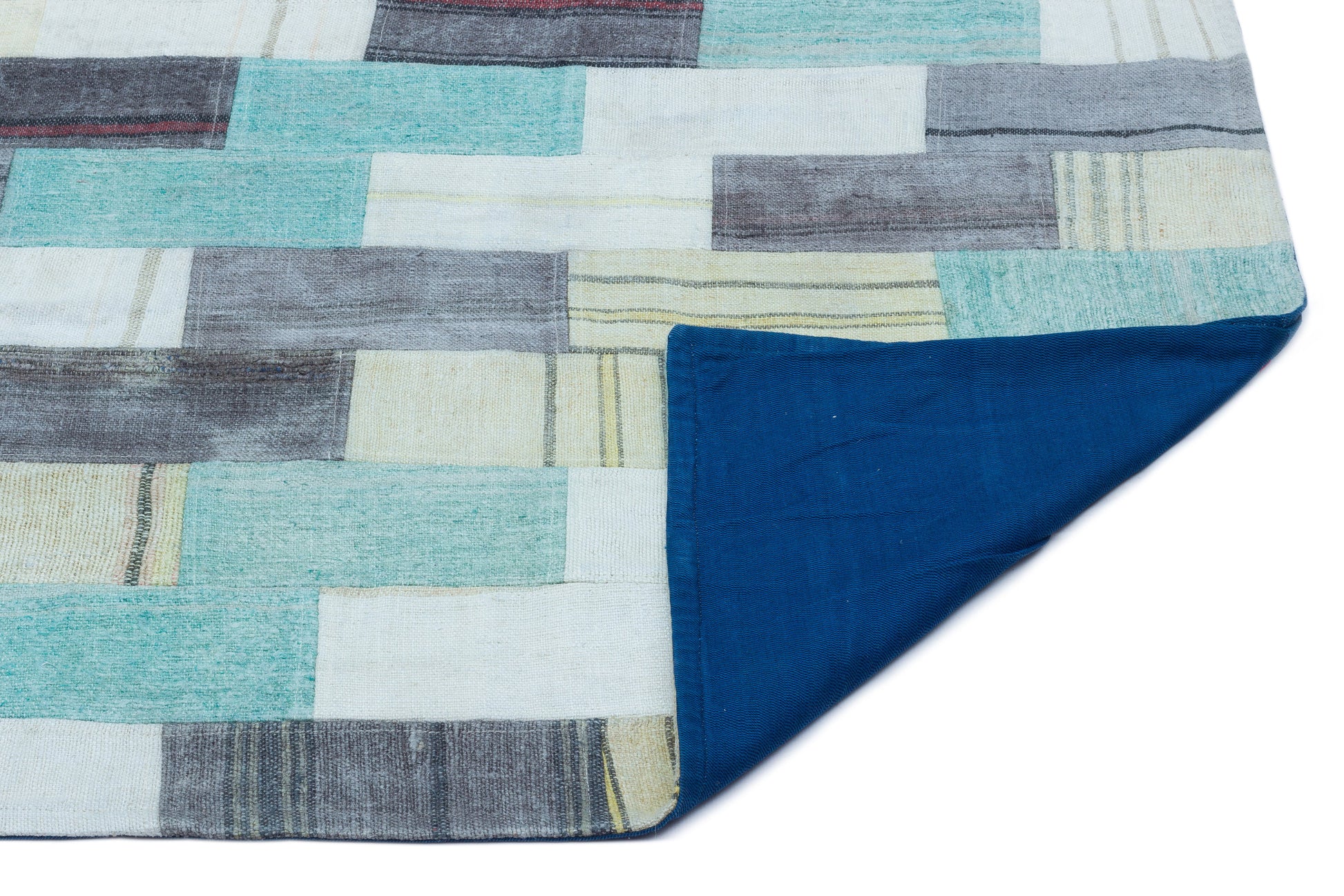 Teselya Bej Patchwork Yün El Dokuma Halısı 083 x 154 Apex Unique