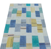 Teselya Bej Patchwork Yün El Dokuma Halısı 081 x 148 Apex Unique