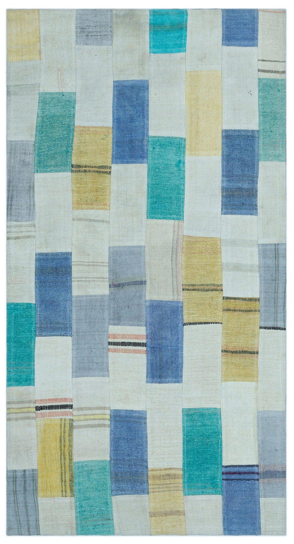 Bej Anadolu Geometrik Modern Yün Halı 81x148 - Özel Seri