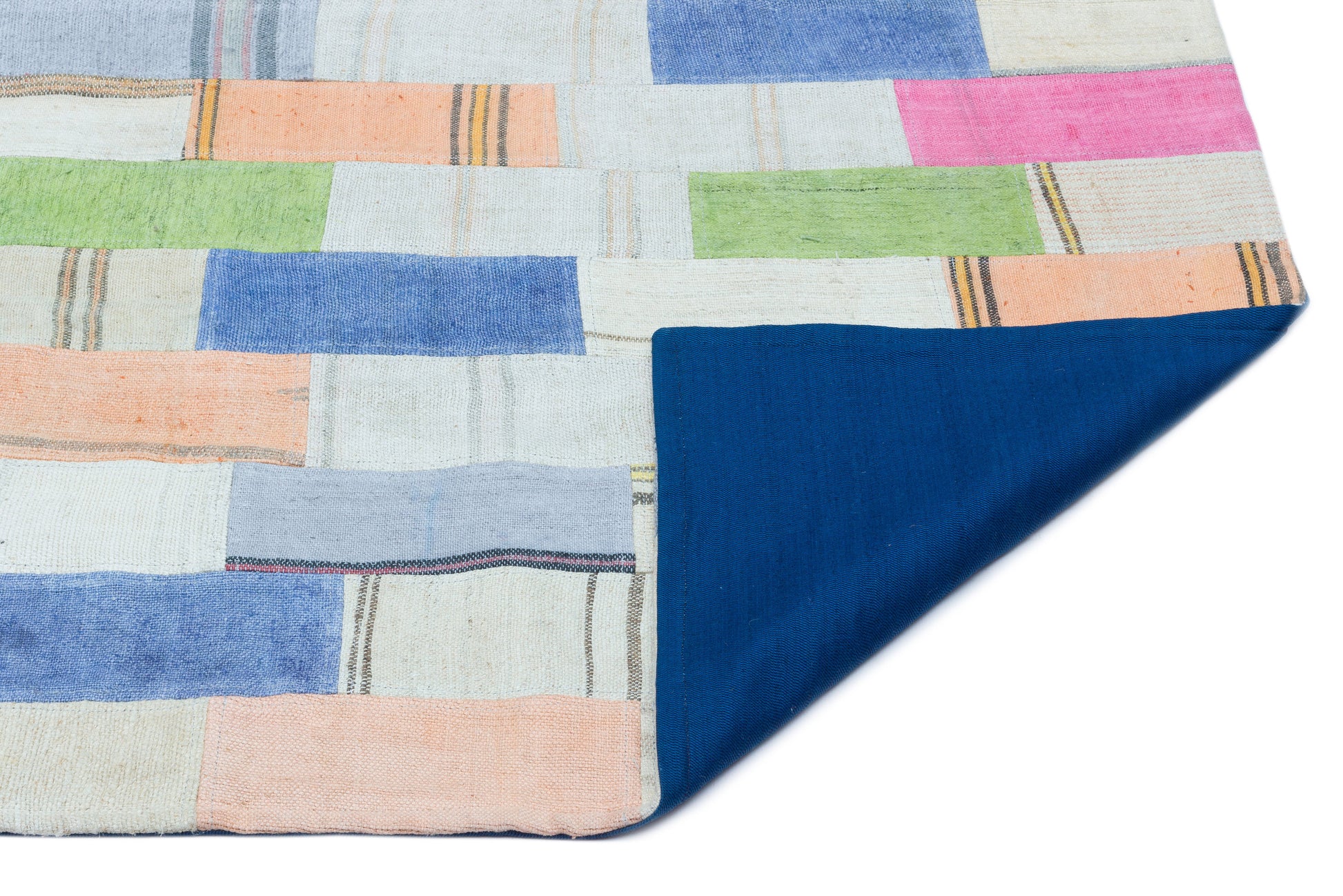 Teselya Krem Patchwork Yün El Dokuma Halısı 083 x 156 Apex Unique