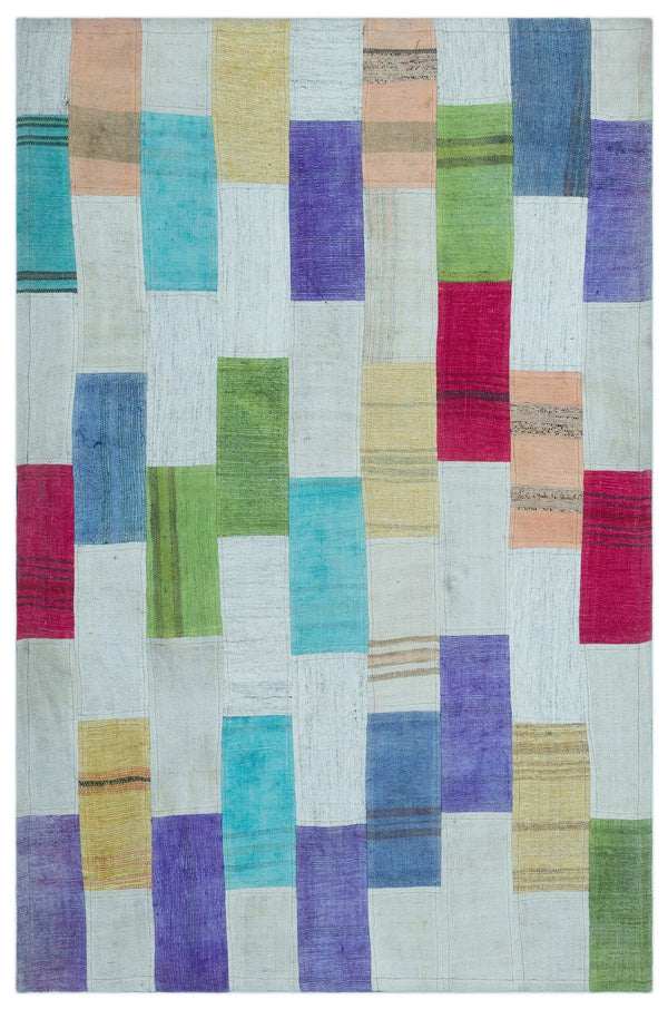 Bej Anadolu Bohem Geometrik Yün Halı 91x140 - Özel Seri